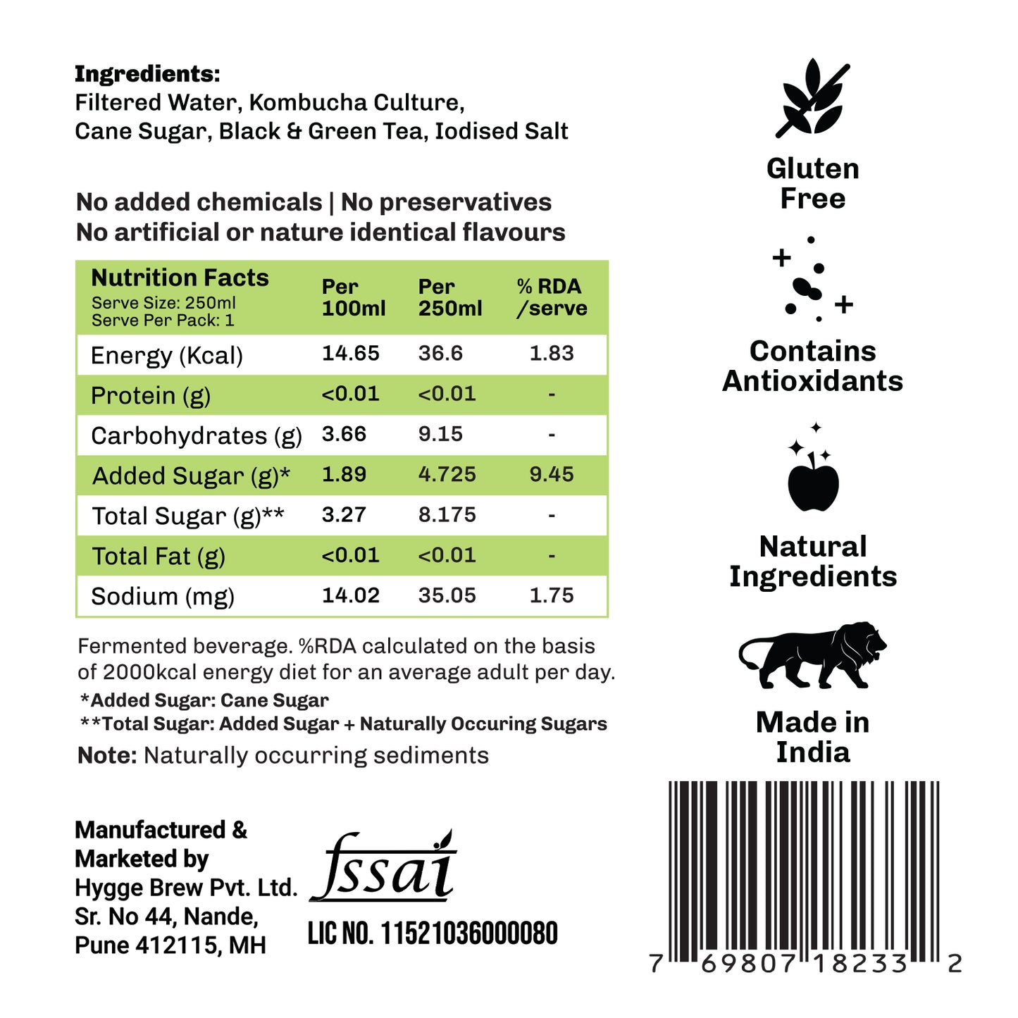 
                  
                    Umami Brew Sparkling Kombucha - Classic Pack of 6 (6X250ml)
                  
                