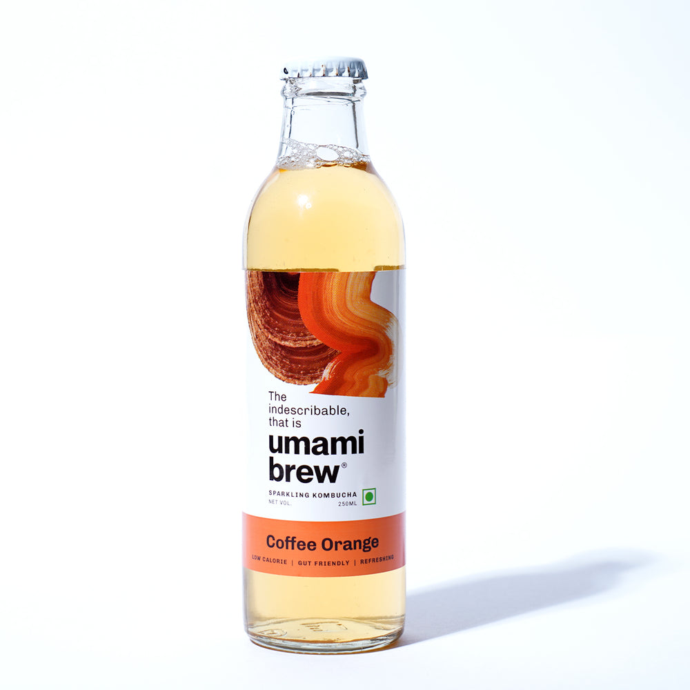 Umami Brew Sparkling Kombucha - Coffee Orange Pack of 6 (6X250ml)