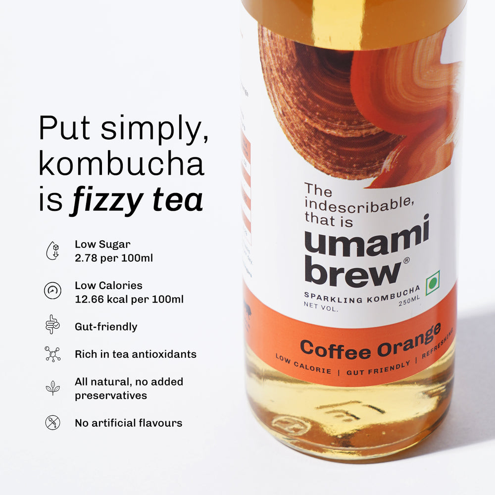 
                  
                    Umami Brew Sparkling Kombucha - Coffee Orange Pack of 6 (6X250ml)
                  
                