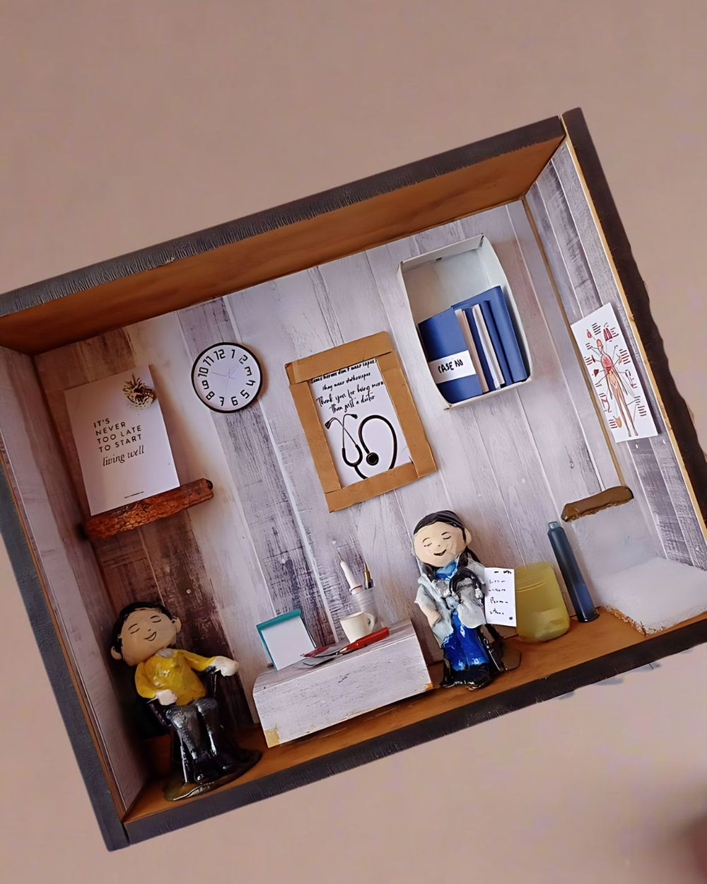 Rainvas Customized Doctor's Clinic Miniature Shadow Box Frame