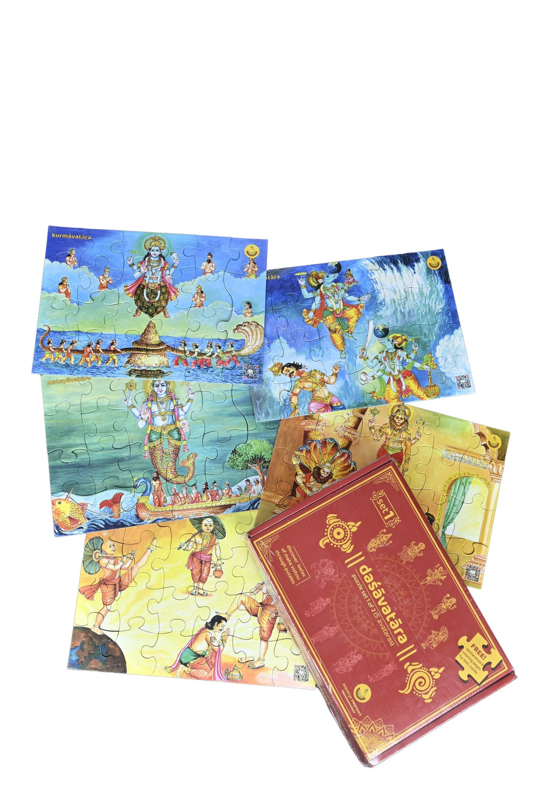 
                  
                    Roll the dice Dashavatara Jigsaw Puzzle Set 1 & 2 | 240-Piece Puzzle of The 10 Avatars of Maha Vishnu | Educational & Cultural Puzzle for Kids & Adults | Learn Indian Mythology Through Puzzles
                  
                