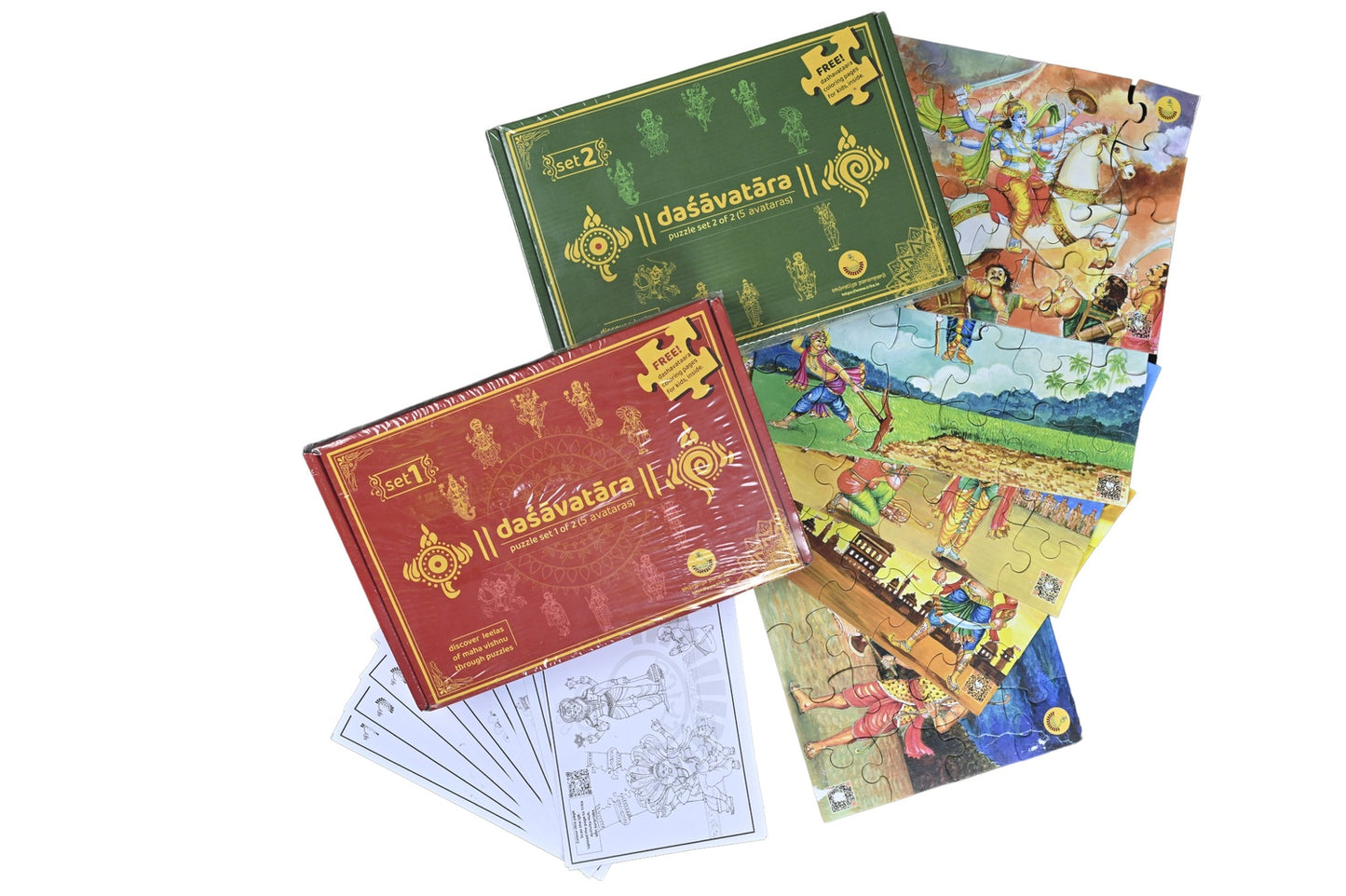 
                  
                    Roll the dice Dashavatara Jigsaw Puzzle Set 1 & 2 | 240-Piece Puzzle of The 10 Avatars of Maha Vishnu | Educational & Cultural Puzzle for Kids & Adults | Learn Indian Mythology Through Puzzles
                  
                