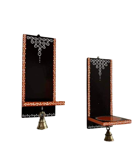 Designer Wall stand for Home temple Diya Deorative Pieces Plants Kreate