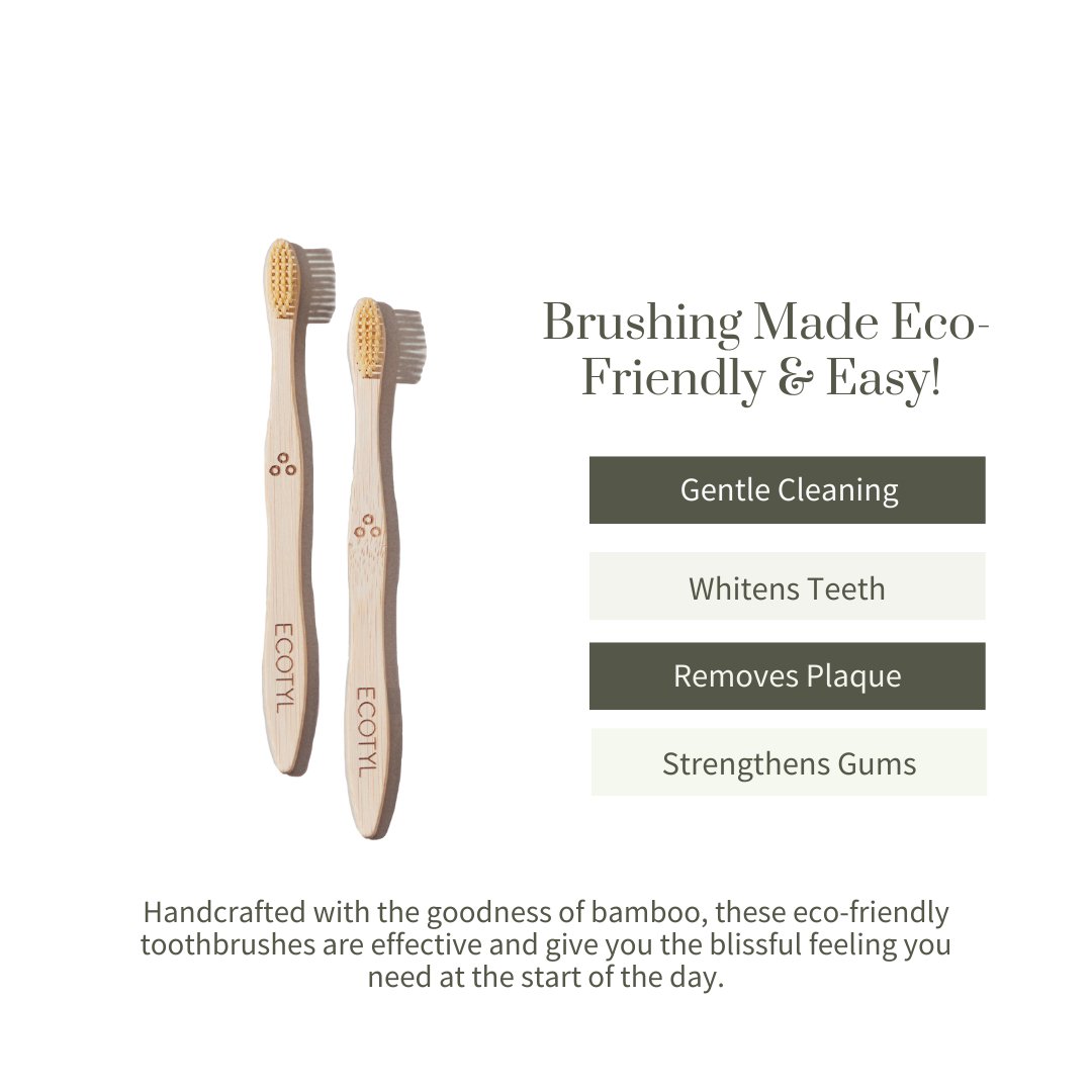 
                  
                    "Ecotyl Bamboo Tooth Brush (Set of 2) - Kreate- Dental Care
                  
                