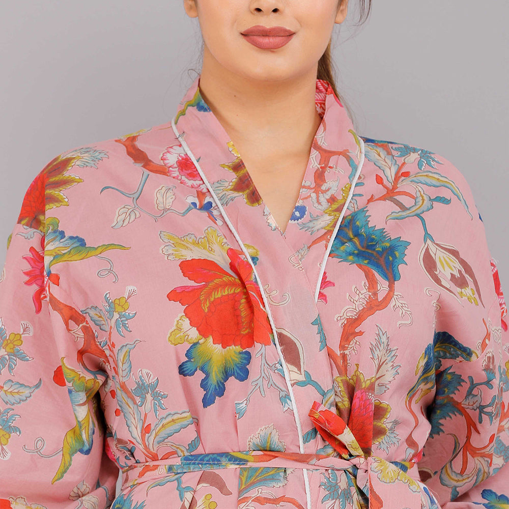 
                  
                    Floral Pattern Kimono Robe Long Bathrobe For Women (Multi)
                  
                