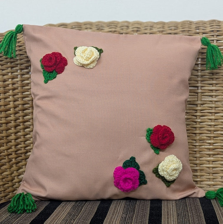 Floral Rose Cushion Cover