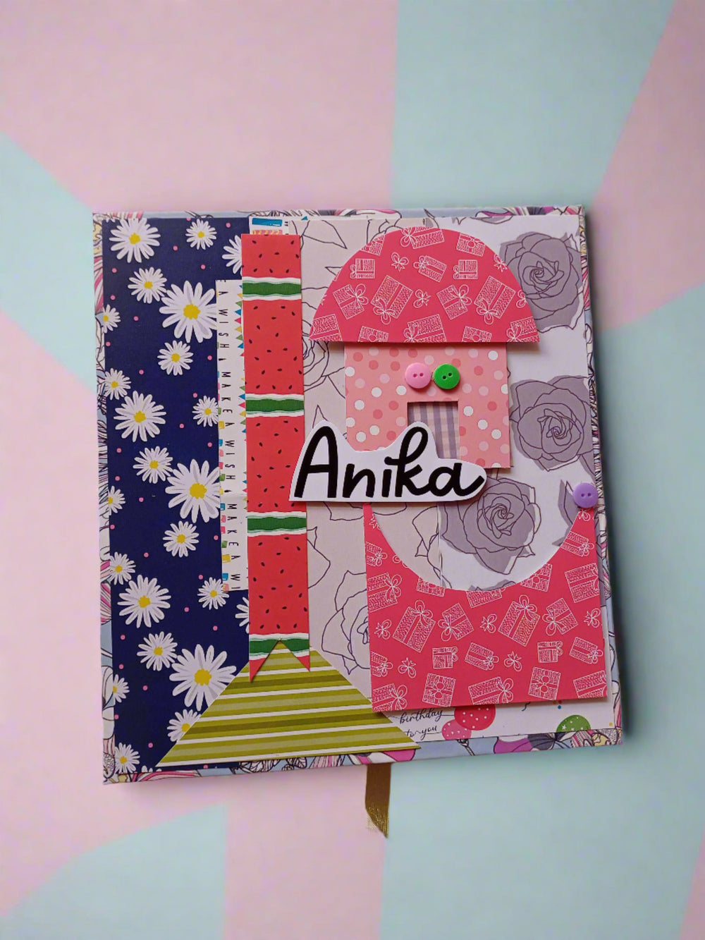 Baby Girl Floral Colorful Keepsake Photo Album Scrapbook