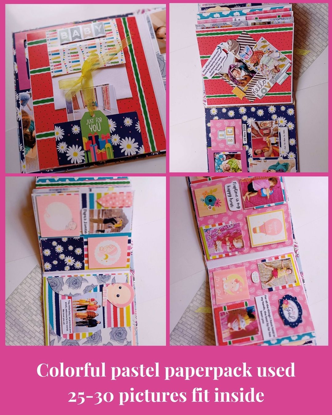 
                  
                    Baby Girl Floral Colorful Keepsake Photo Album Scrapbook
                  
                