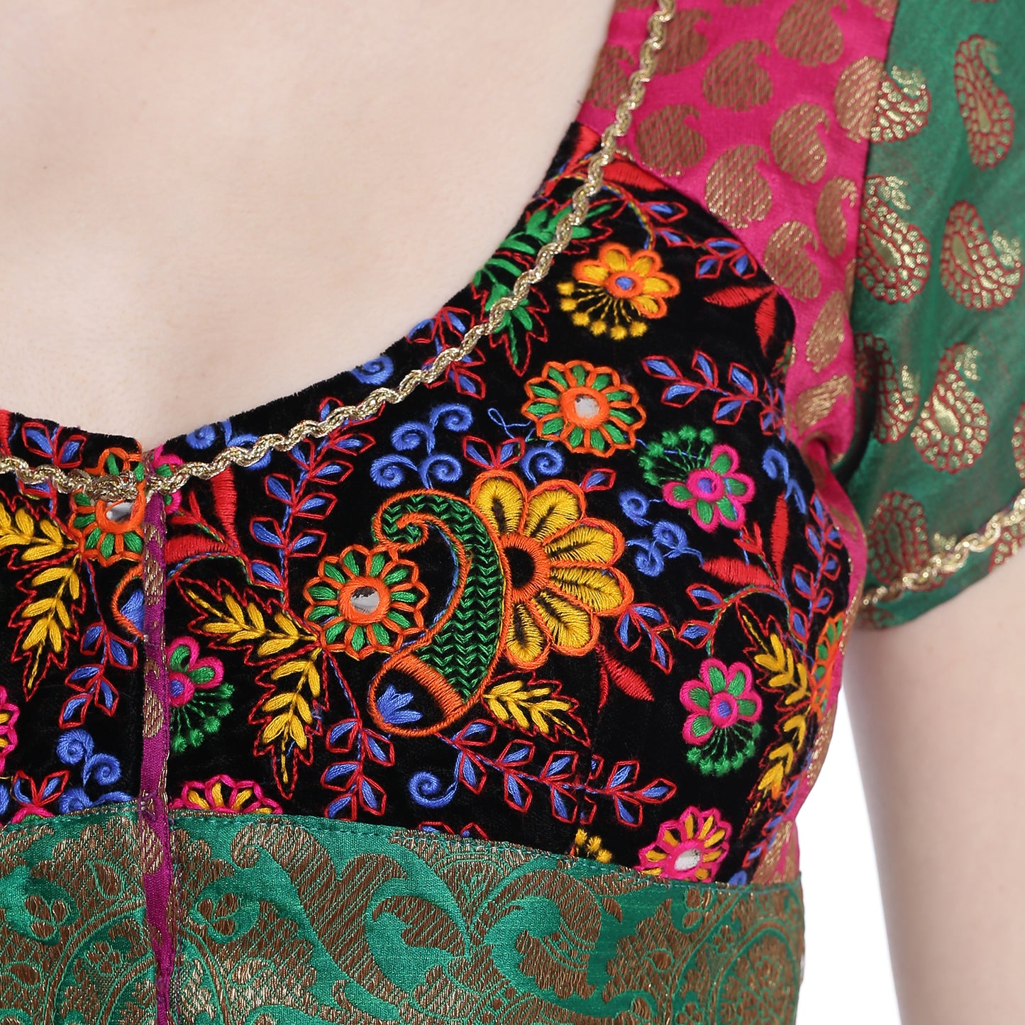 
                  
                    Multicolor Saree Blouse With Embroidery
                  
                