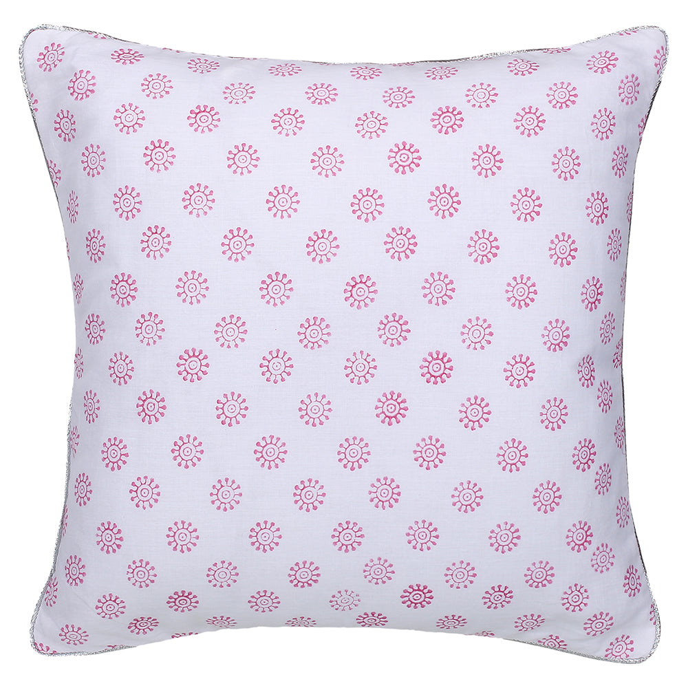 
                  
                    Green Pink Block printed Reversible Cushion Cover (Set of 2pcs)
                  
                