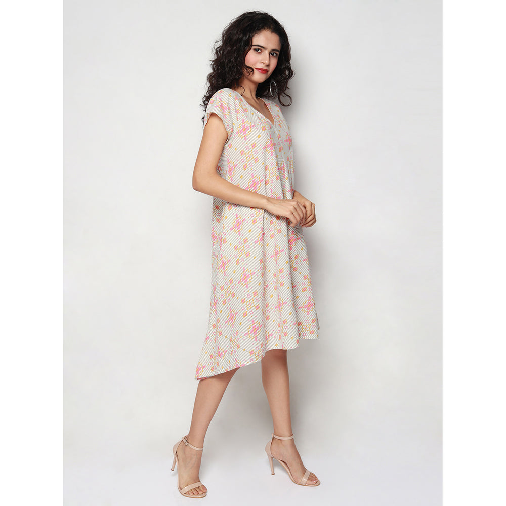 
                  
                    Ivory Ikat Print Cotton Dress
                  
                