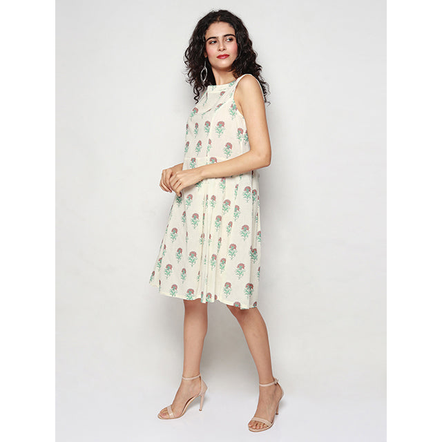 
                  
                    Ivory Dress with Carnation Floral Prints
                  
                