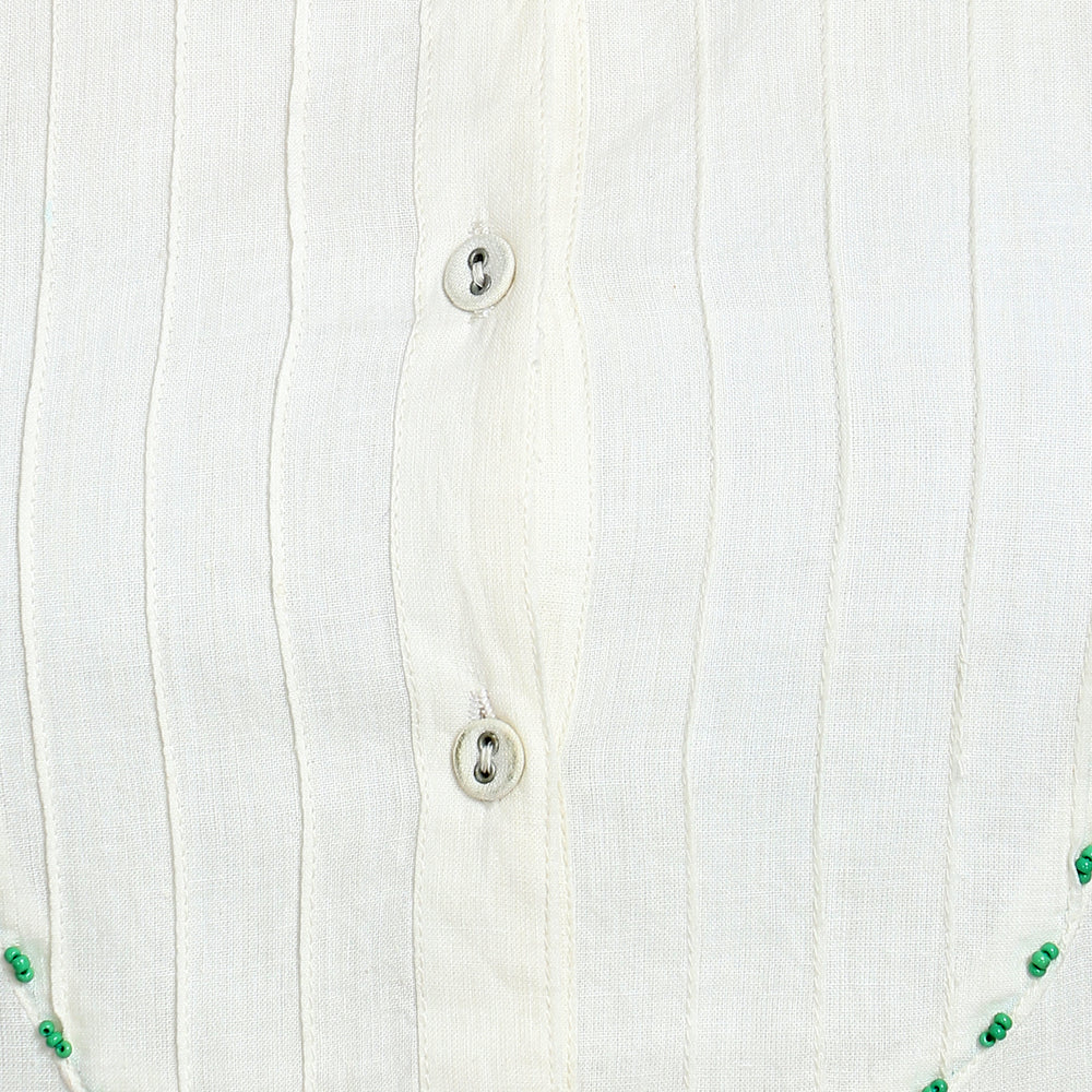 
                  
                    Ivory Cotton Top with Paisley Print
                  
                