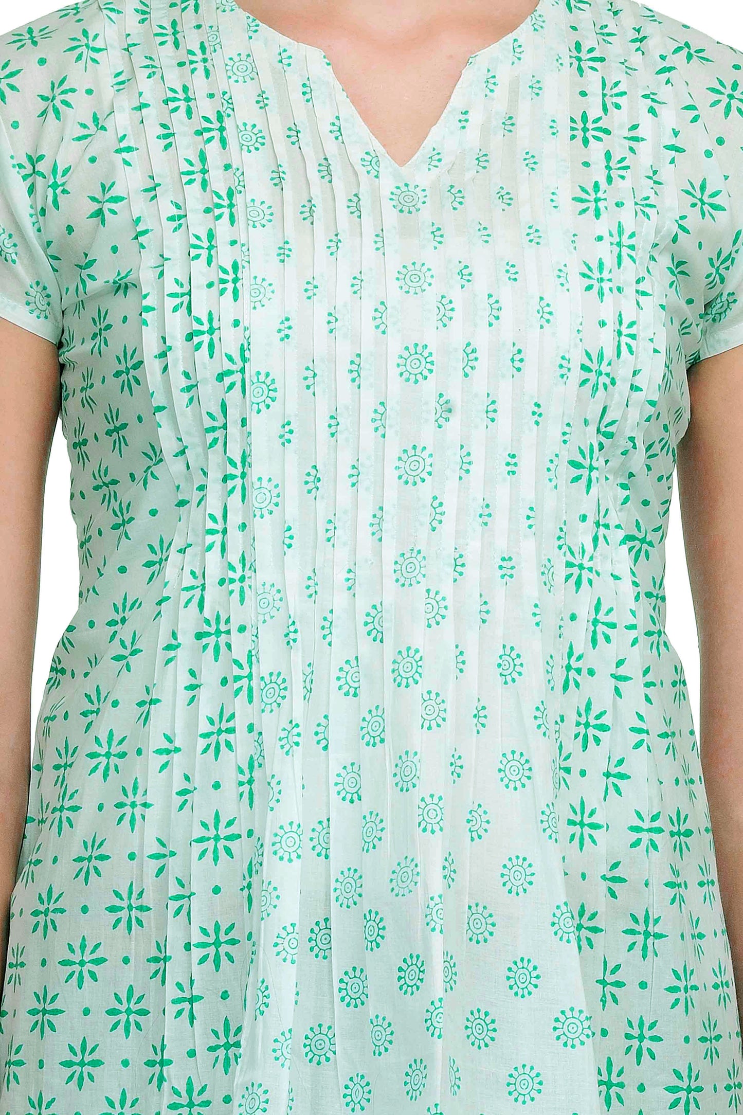 
                  
                    White Cotton Block Print Top
                  
                