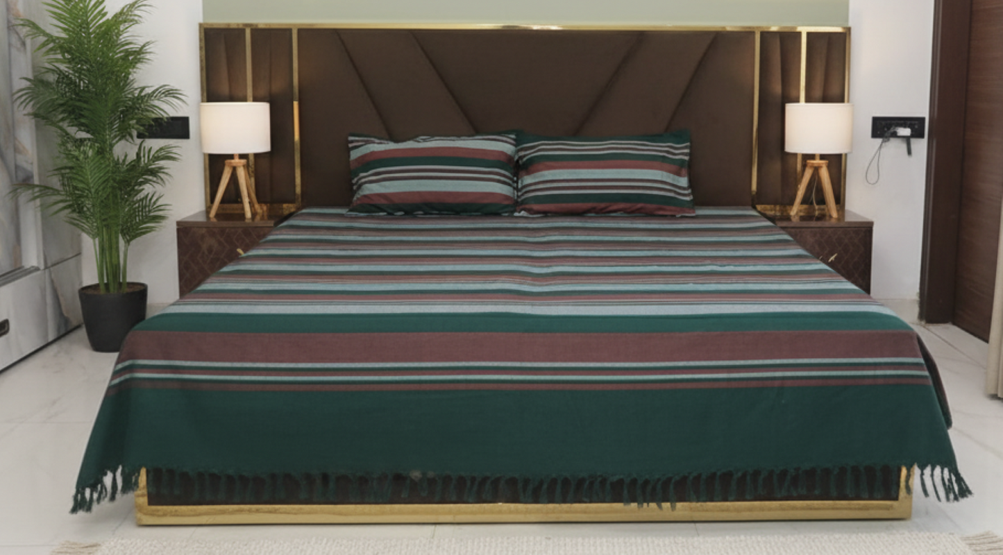 
                  
                    Dhaga Vishwas Ka Handloom Double Bed Sheet with Pillow Covers
                  
                