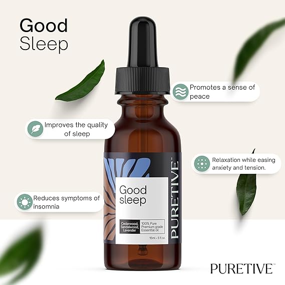 
                  
                    Puretive Botanics The Good Sleep Blend I All Natural Blend of Cedarwood oil, Lavender oil and Sandalwood Oil I Pure Essential Oil Blend I Aromatherapy Oil for Sleep & Anxiety
                  
                