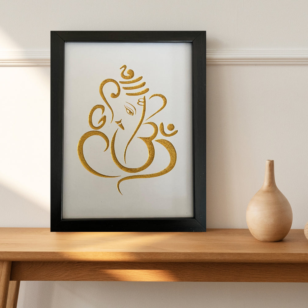 Engraved Lord Ganesha picture