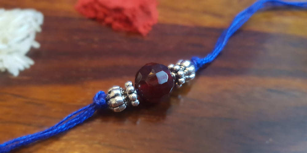Handmade Thread German silver Rakhi