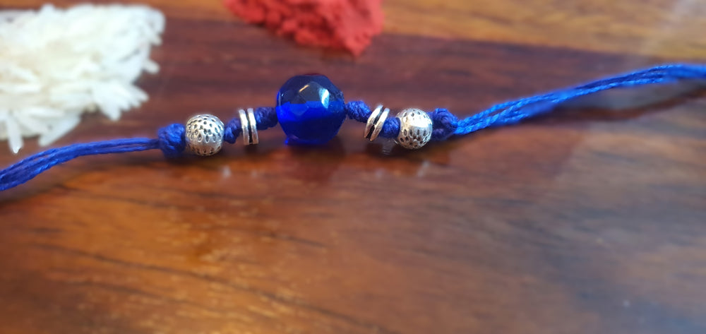 Handmade Thread German silver Rakhi