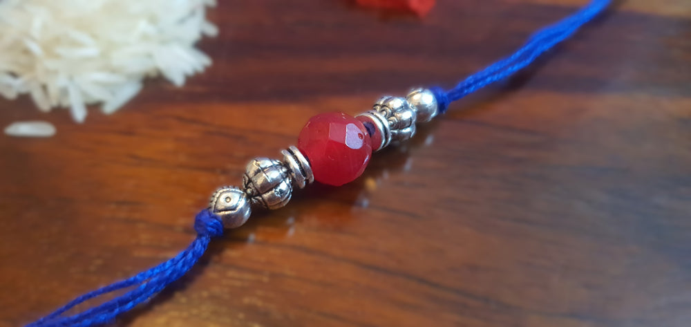 Handmade Thread German silver Rakhi