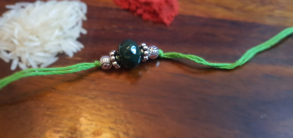 Handmade Thread German silver Rakhi