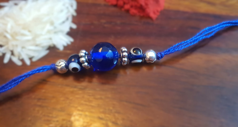 Handmade Thread German silver Rakhi