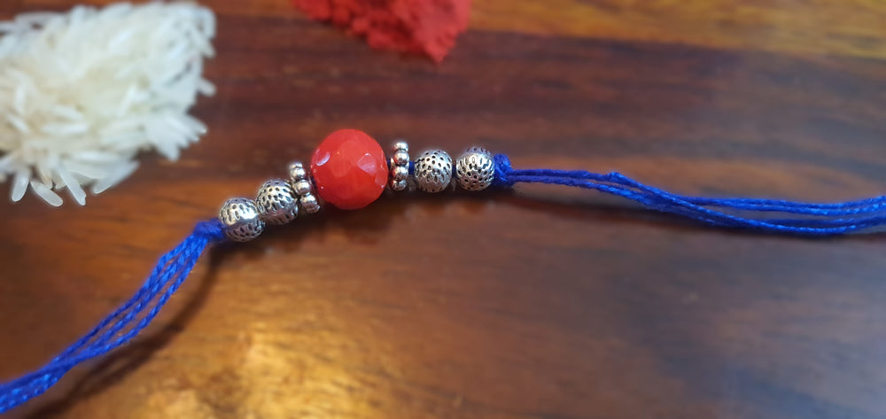 Handmade Thread German silver Rakhi