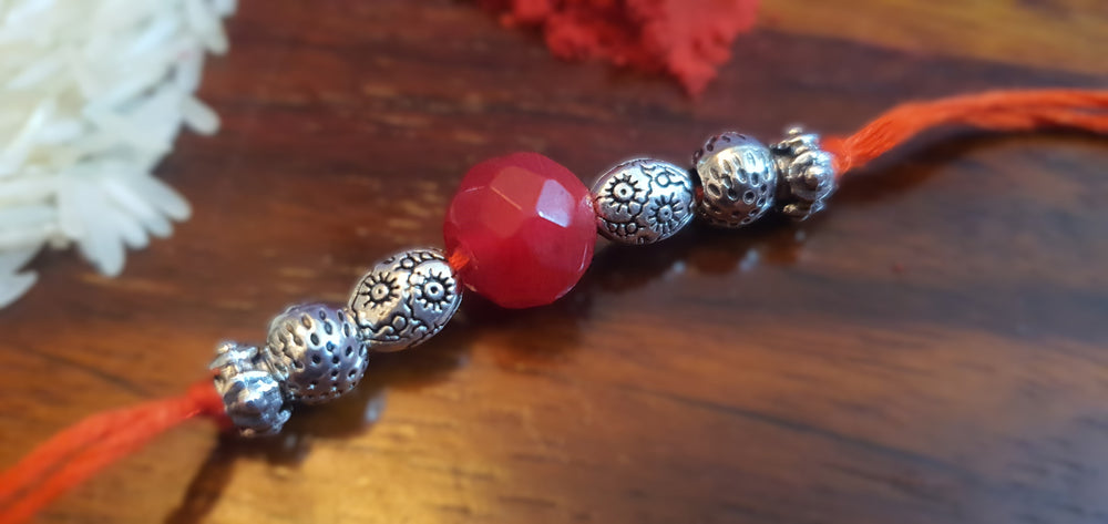 Handmade Thread German silver Rakhi