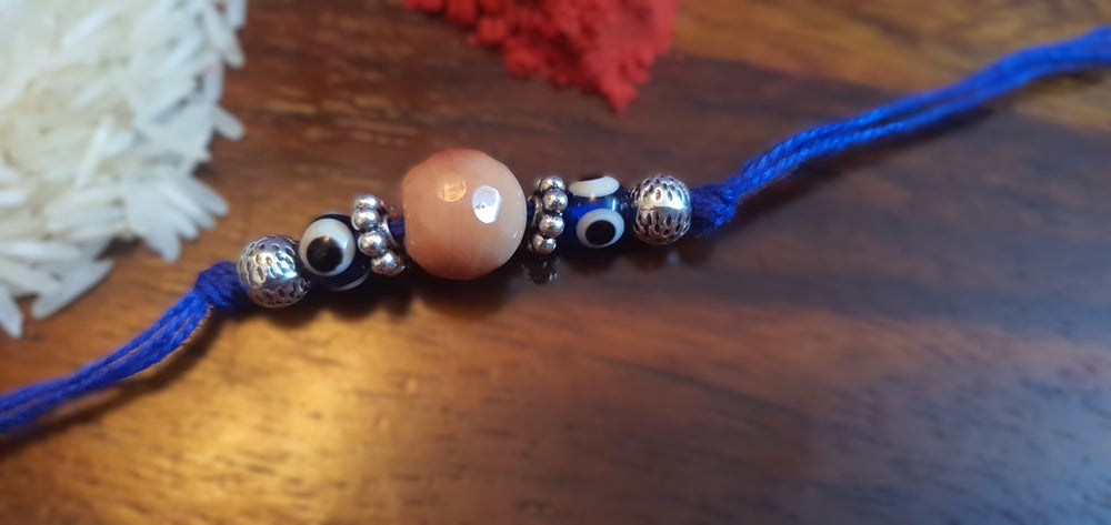 Handmade Thread German silver Rakhi