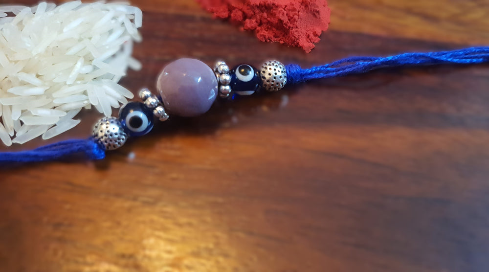 Handmade Thread German silver Rakhi