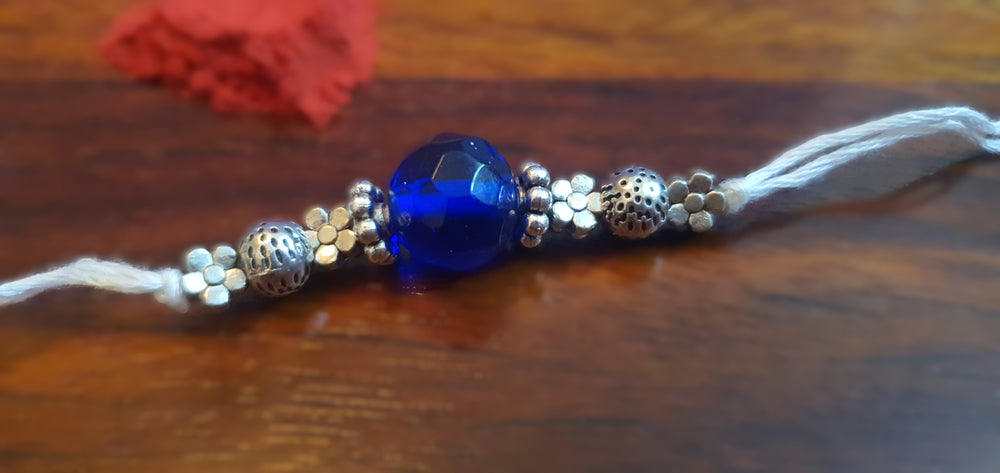 Handmade Thread German silver Rakhi