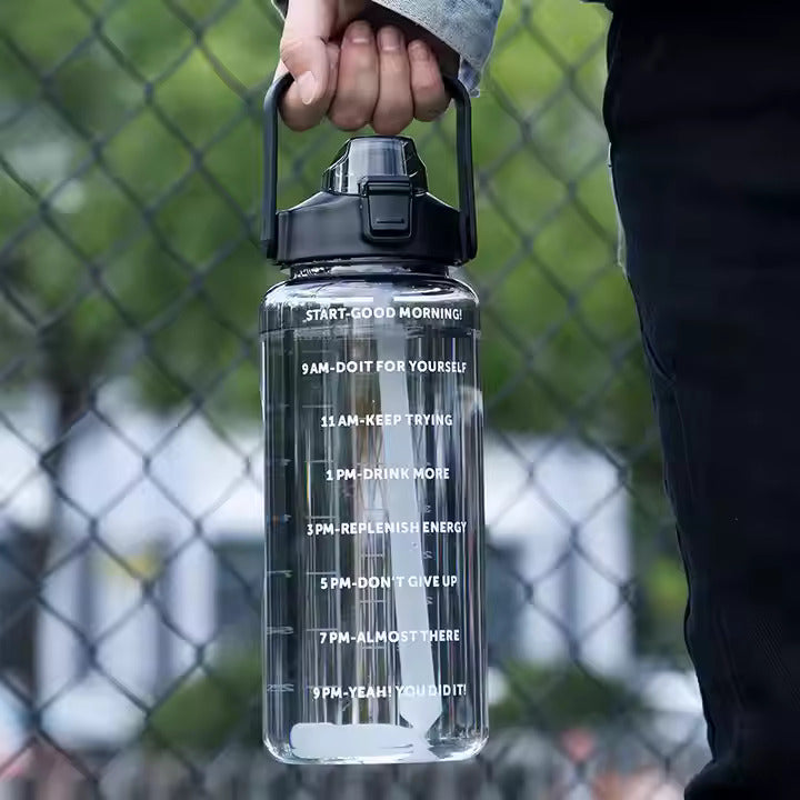 
                  
                    2 L Capacity Belt Straw Transparent Motivational Water Bottles|Time Marker Leak Proof&Break-Proof|Best Usage For Office/School/Gym/Travel Bottle|Bpa-Free Fitness Sports Bottle
                  
                