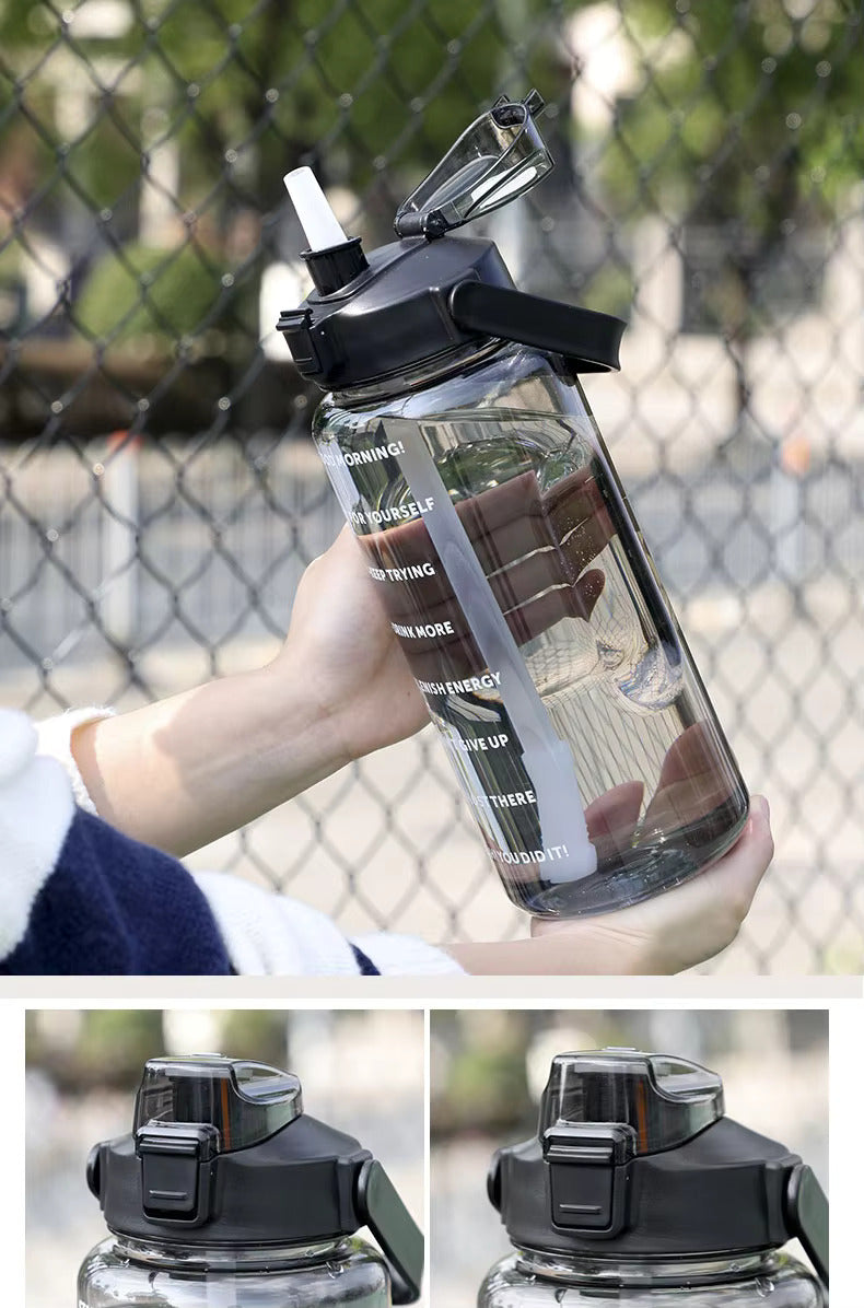 
                  
                    2 L Capacity Belt Straw Transparent Motivational Water Bottles|Time Marker Leak Proof&Break-Proof|Best Usage For Office/School/Gym/Travel Bottle|Bpa-Free Fitness Sports Bottle
                  
                