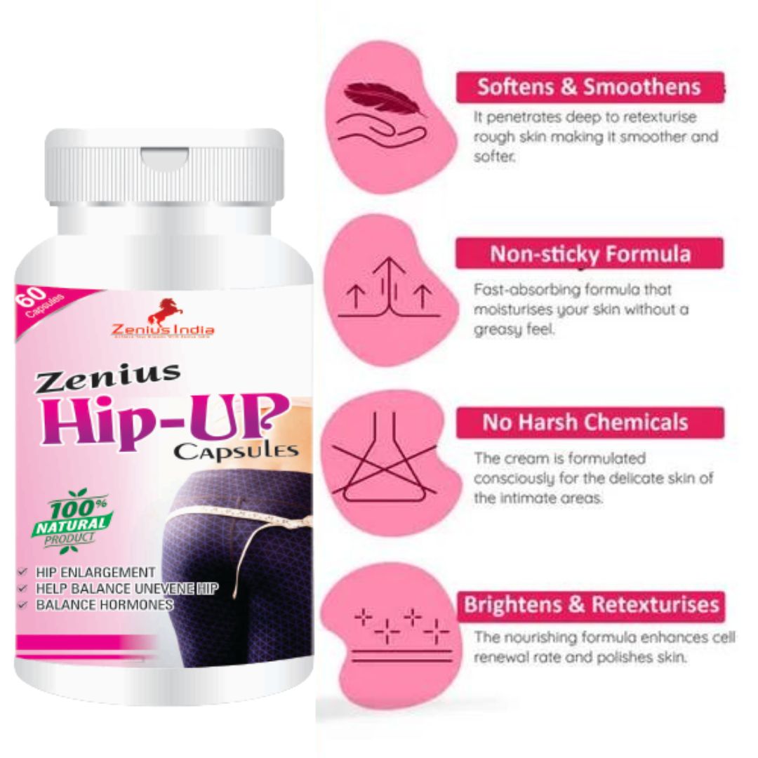 
                  
                    Zenius Hip-Up Capsule - Hips, Butt Enlargement Medicine - 60 Capsules
                  
                
