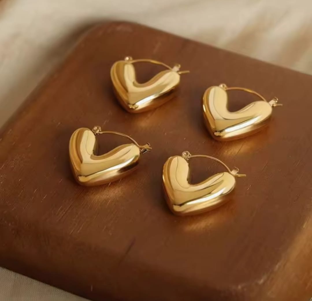 
                  
                    Heart shape Korean earrings
                  
                