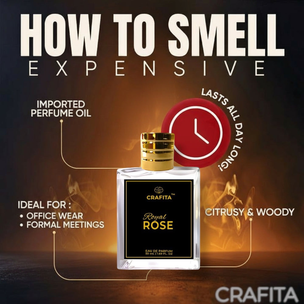 
                  
                    Crafita Royal Rose Perfume For Women | Eau De Parfum | All Day Fragrance | Travel Friendly | Perfect Gift Set | Long Lasting | Pocket Perfume -50 mL
                  
                