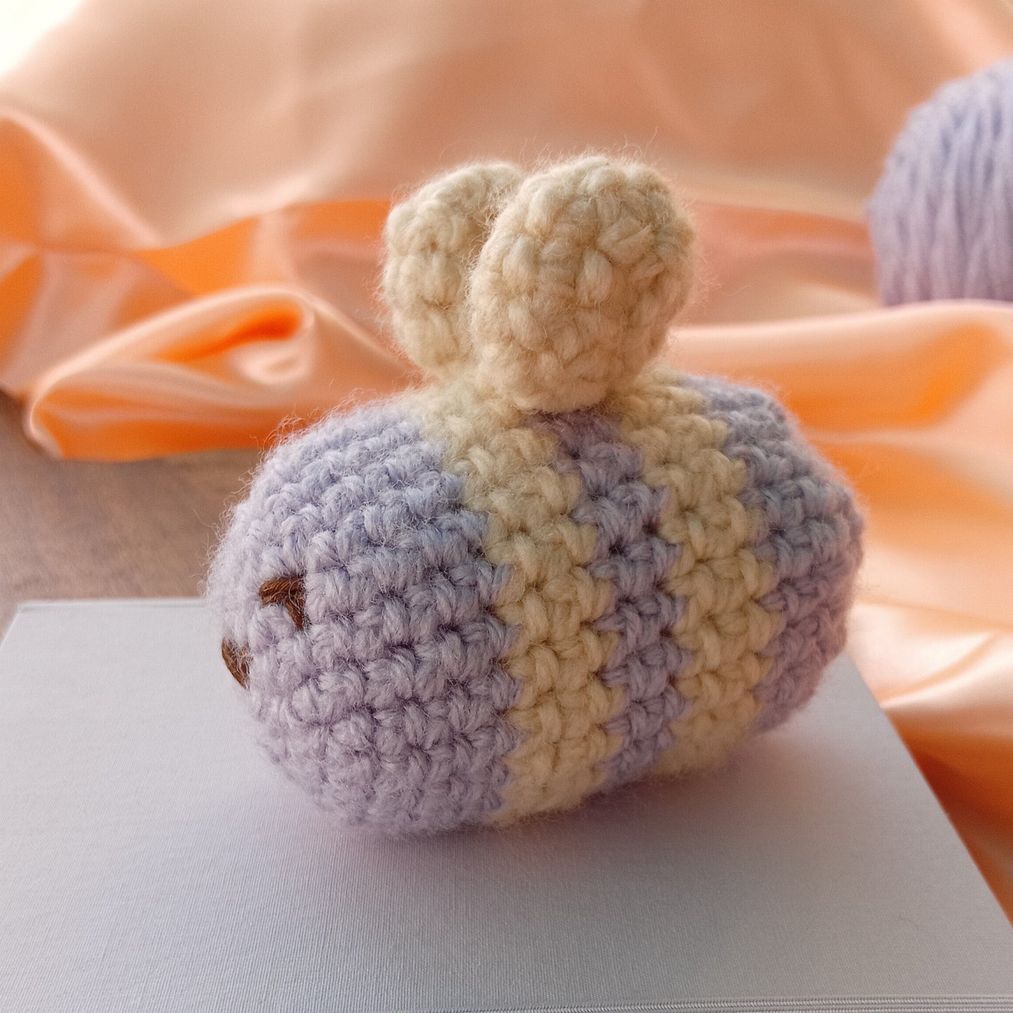 
                  
                    Lavender Bee Plushie – Crochet Bee Soft Toy | Cute Gift for Kids, Amigurumi Bee, Lavender Honey Bee Décor
                  
                