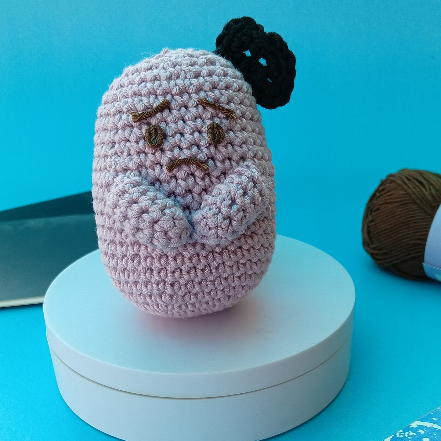 
                  
                    Zia - Purple Anxiety Plushie – Handmade Comfort Toy | Crochet Stress Relief Buddy | Calming Plush Gift | Amigurumi Plushie | Mental Health Toy
                  
                