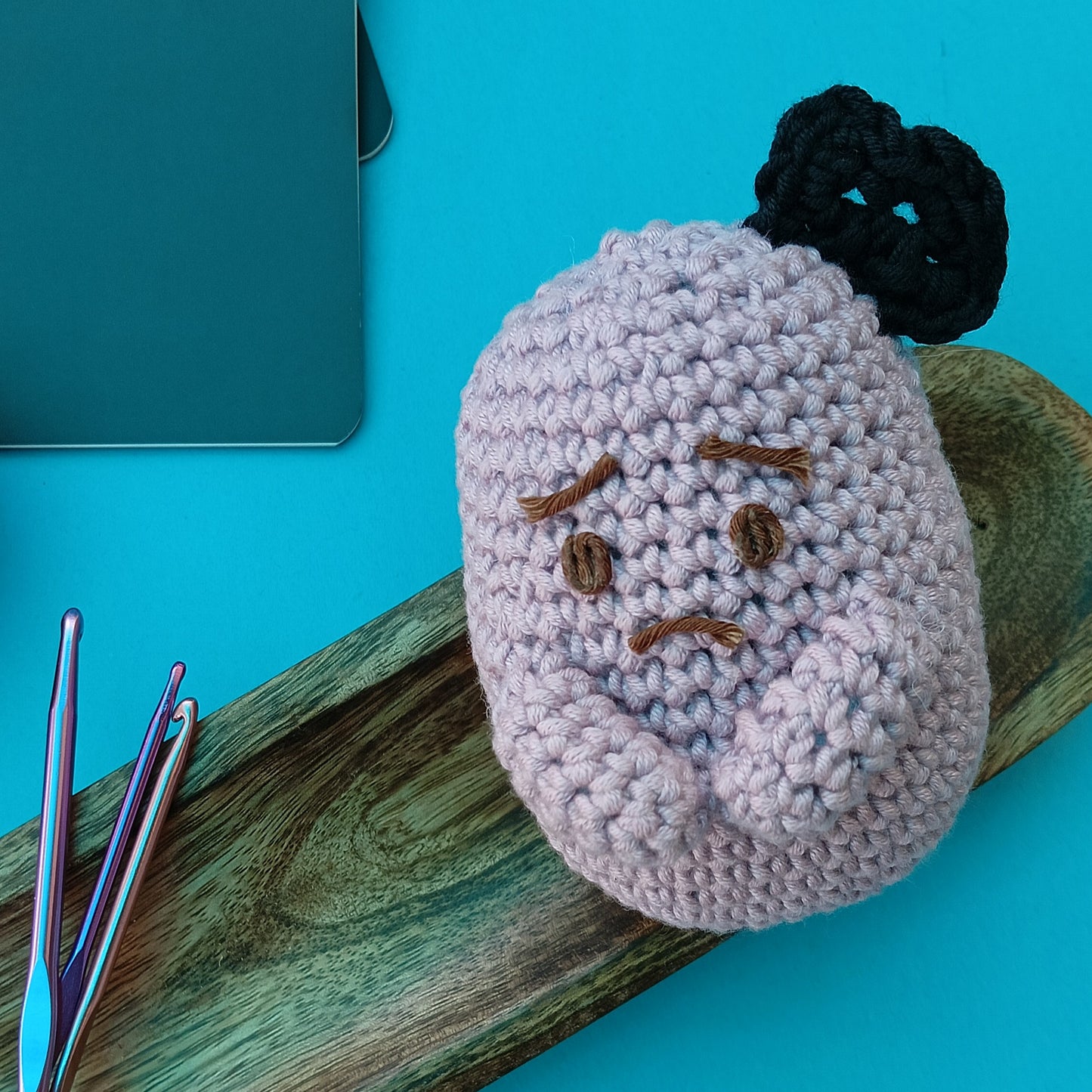 
                  
                    Zia - Purple Anxiety Plushie – Handmade Comfort Toy | Crochet Stress Relief Buddy | Calming Plush Gift | Amigurumi Plushie | Mental Health Toy
                  
                