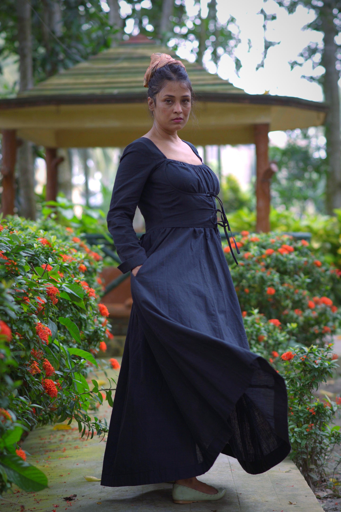 
                  
                    DERVISH DREAM ~ Layered Corset Shape Maxi Dress/Handmade Designer Indo Western Flared Cotton Casual Wear / Summer Dress / Party Wear.
                  
                