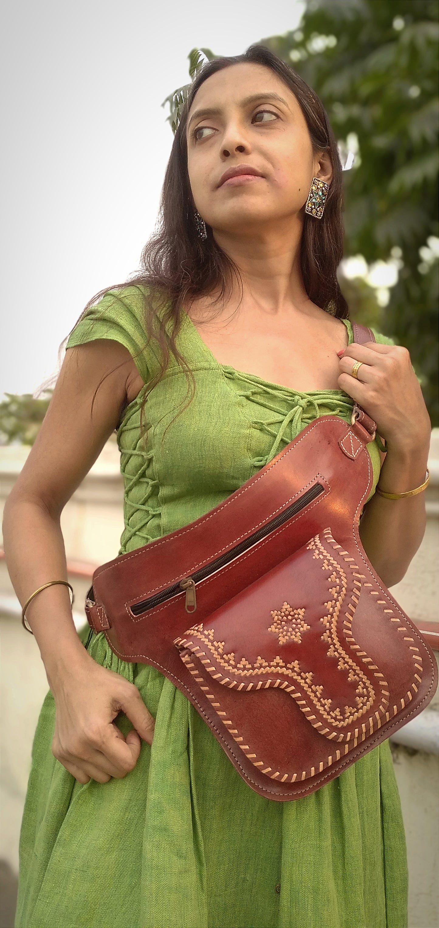 
                  
                    SAVILE -Handcrafted BOHEMIAN Style CRUELTY Free Leather Saddle Bag
                  
                