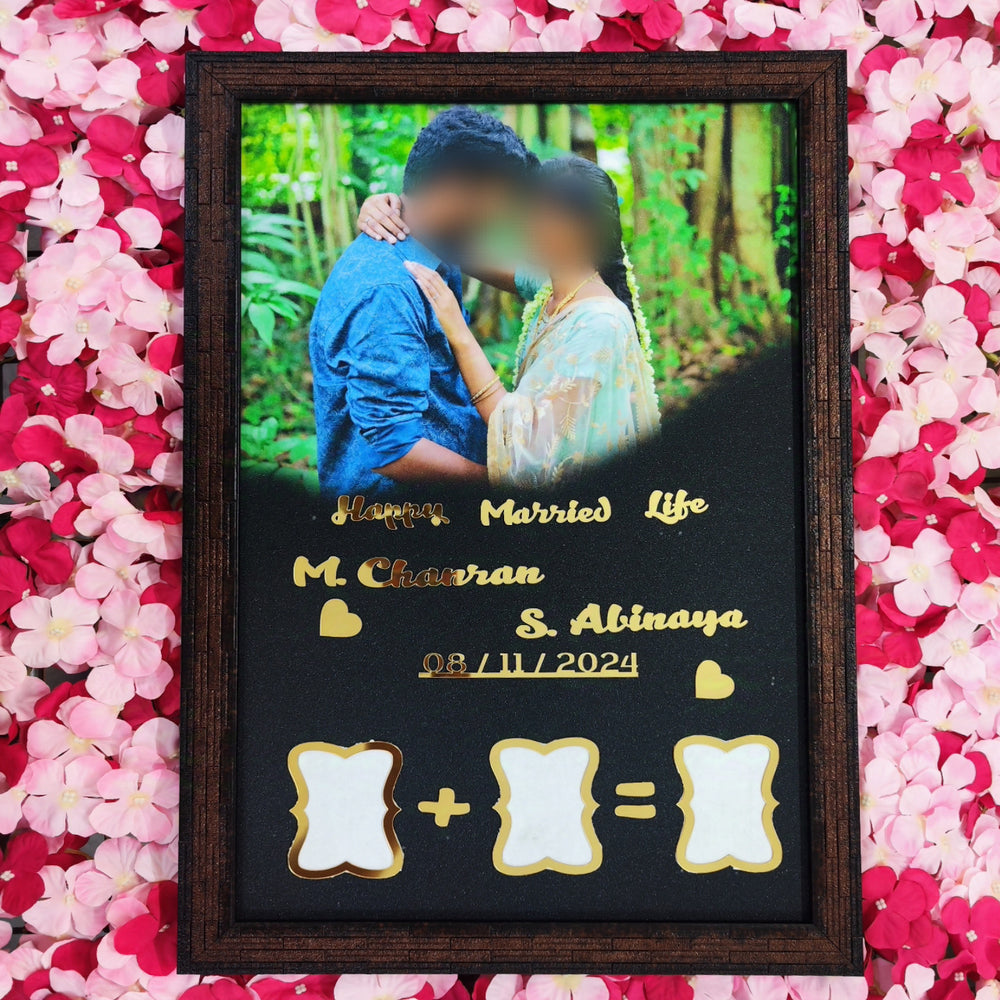 Thumb print frame (wooden Frame Opague)