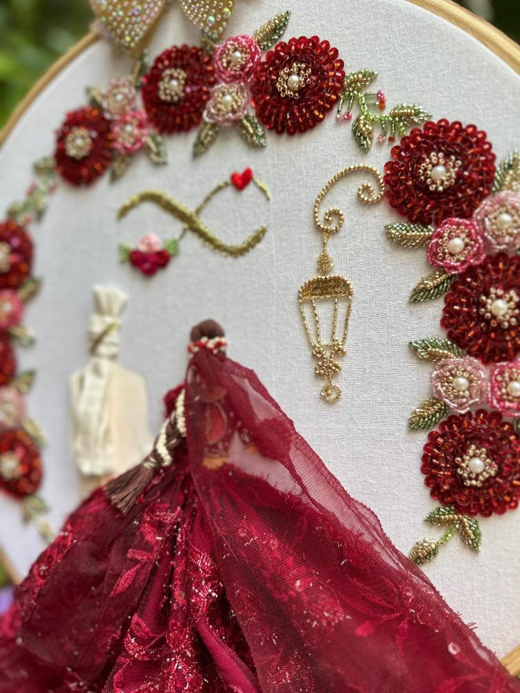 
                  
                    Customized Embroidered Wedding hoop
                  
                