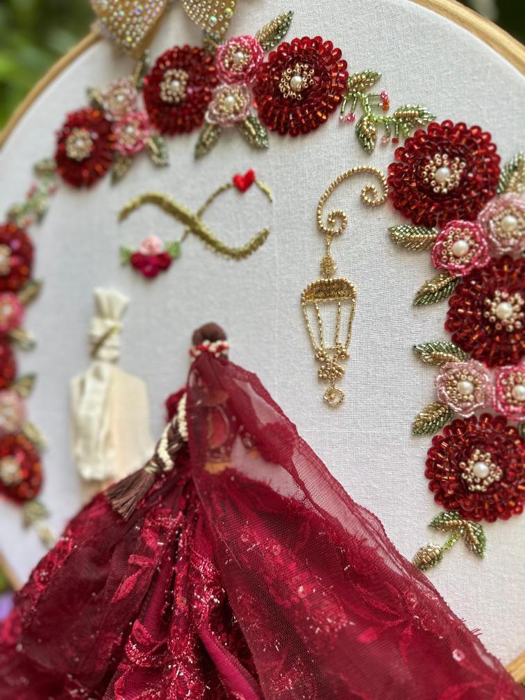 
                  
                    Customized Embroidered Wedding hoop
                  
                