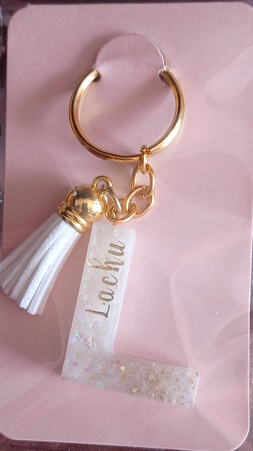 Resin Letter Keychain