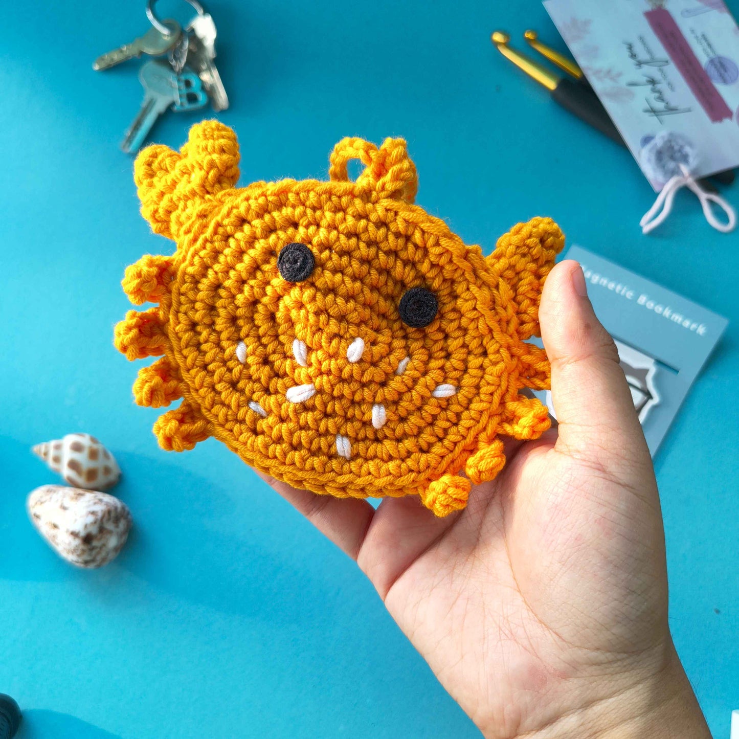 
                  
                    Crab Mini Pouch with String – Handmade Crochet Pouch
                  
                