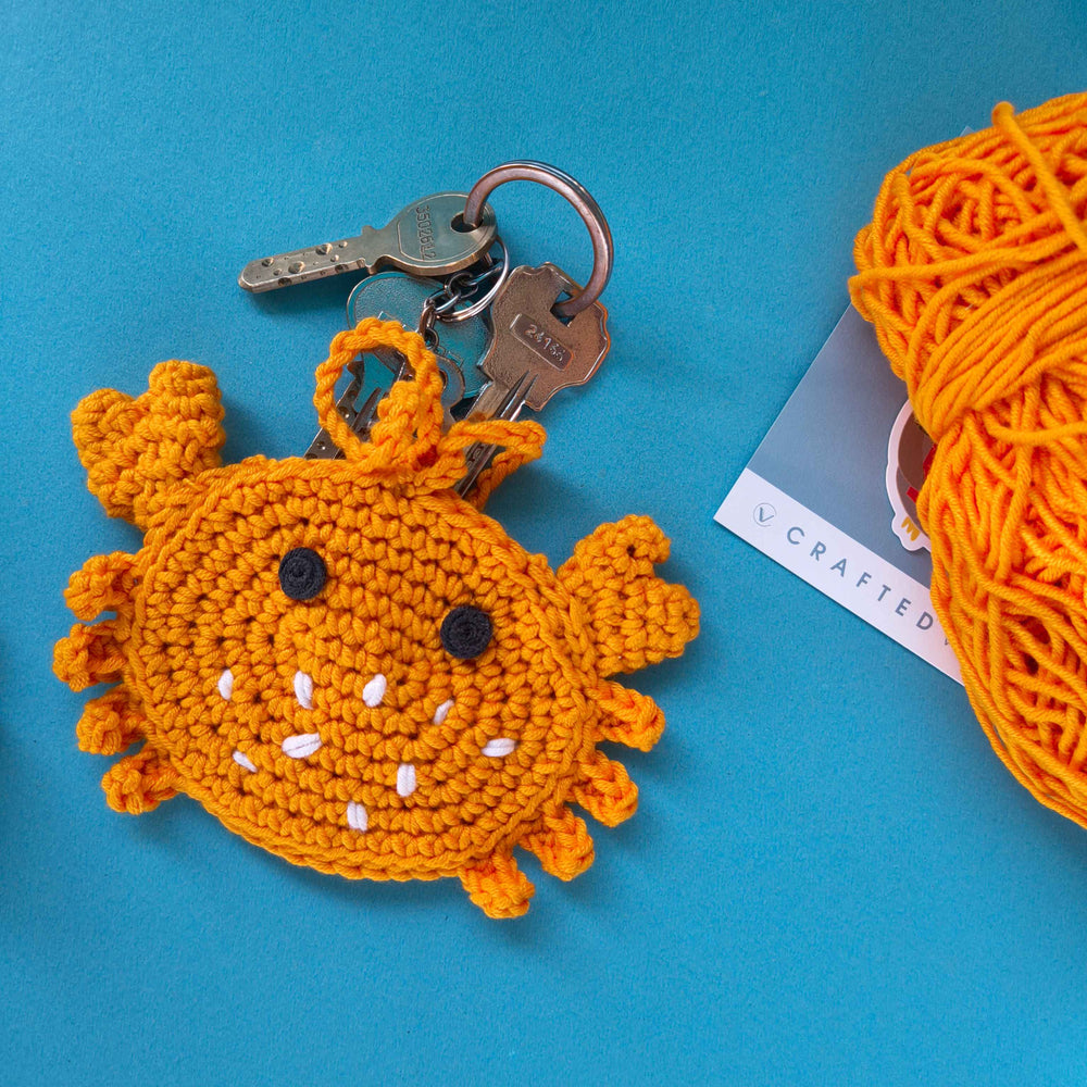 
                  
                    Crab Mini Pouch with String – Handmade Crochet Pouch
                  
                