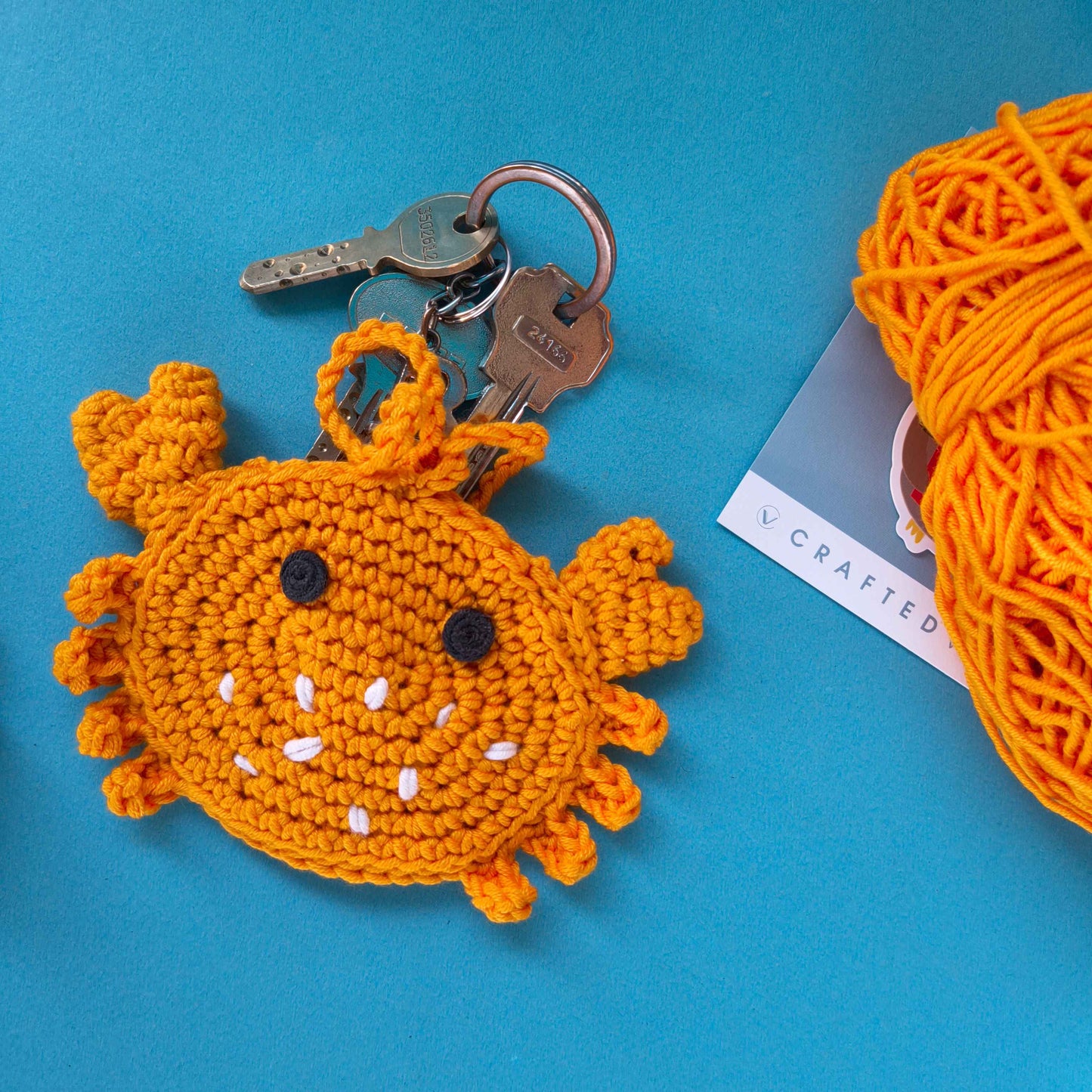 
                  
                    Crab Mini Pouch with String – Handmade Crochet Pouch
                  
                