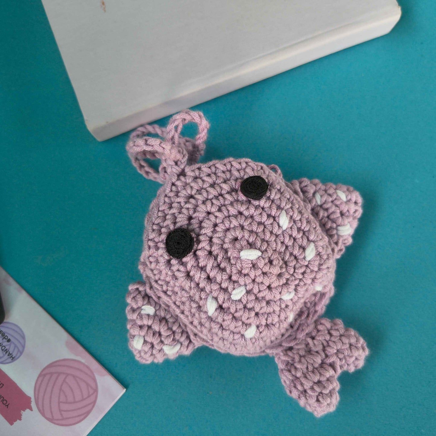 
                  
                    Baby Whale Mini Pouch with String – Handmade Crochet Bag
                  
                