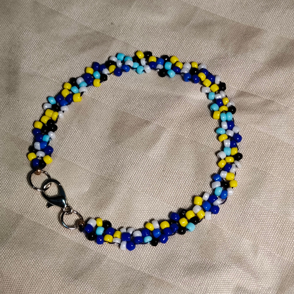 The Starry Night inspired Seed Bead Bracelet